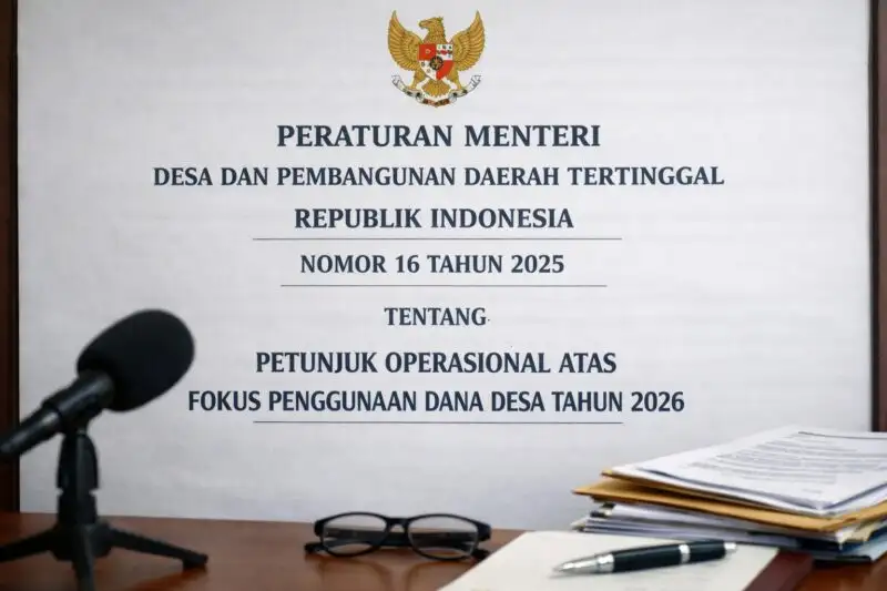 Permendes Nomor 16 Tahun 2025: BLT Hingga Koperasi Desa Merah Putih Jadi Fokus Utama Pengelolaan Dana Desa Tahun Anggaran 2026