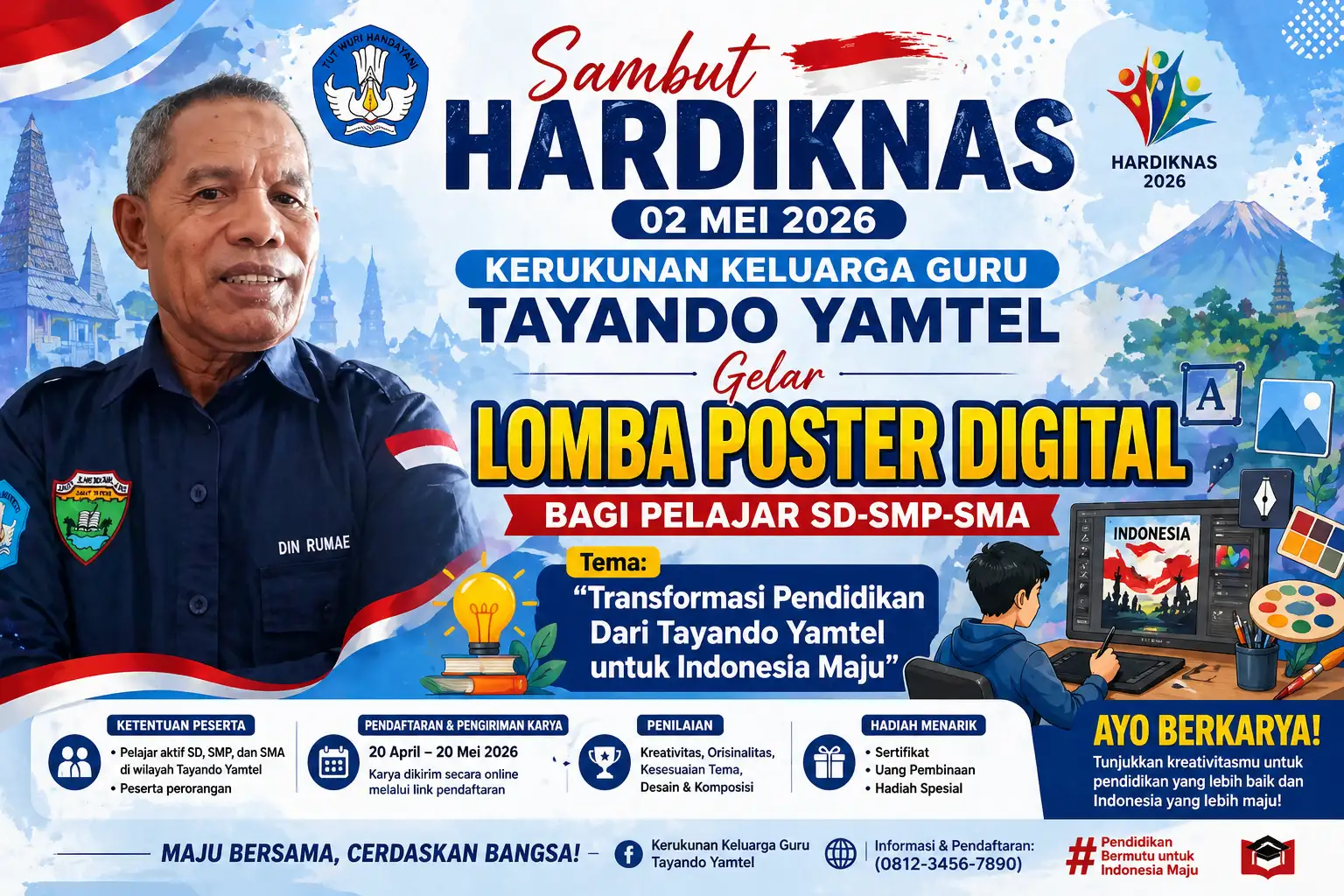 Sambut Hardiknas 2026 KK Gaya Gelar Lomba Desain Poster Digital Bagi Pelajar SD-SMP-SMA Se Tayando Yamtel