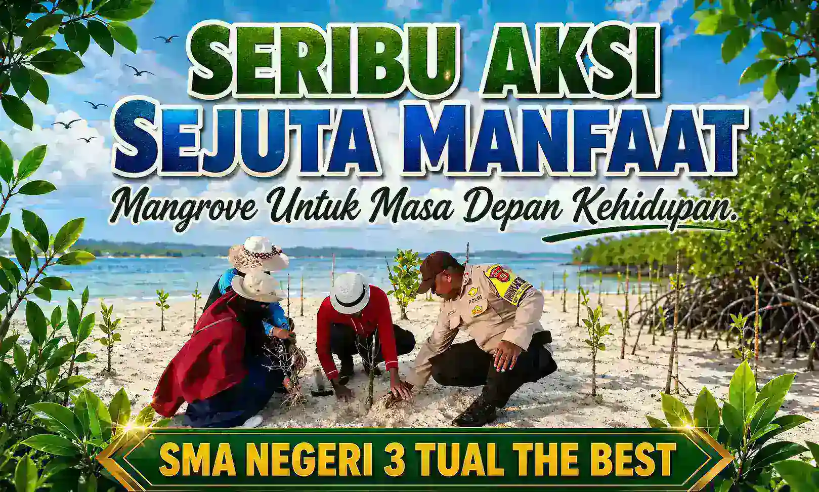 Dukung Visi Gubernur Maluku Di Bidang Lingkungan Hidup  SMA Negeri 3 Tual Targetkan Sejuta Pohon Mangrove Tuntas Pada Tahun 2029