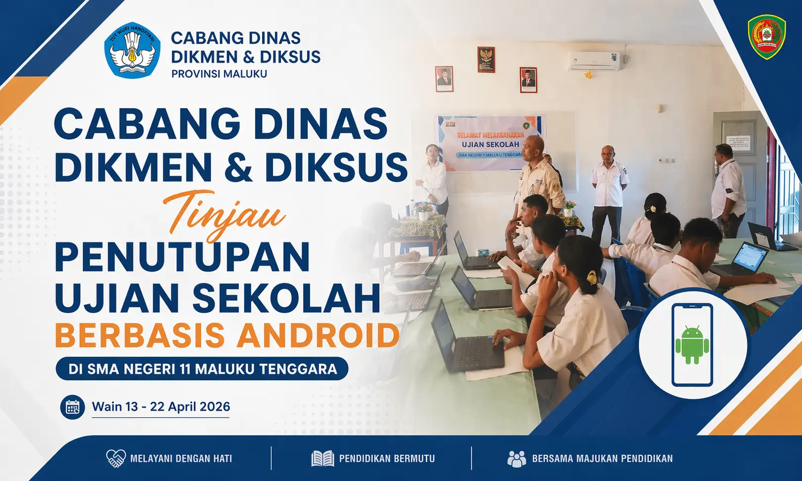 Cabang Dinas Dikmen & Diksus Tinjau Penutupan Ujian Sekolah Di SMA Negeri 11 Maluku Tenggara